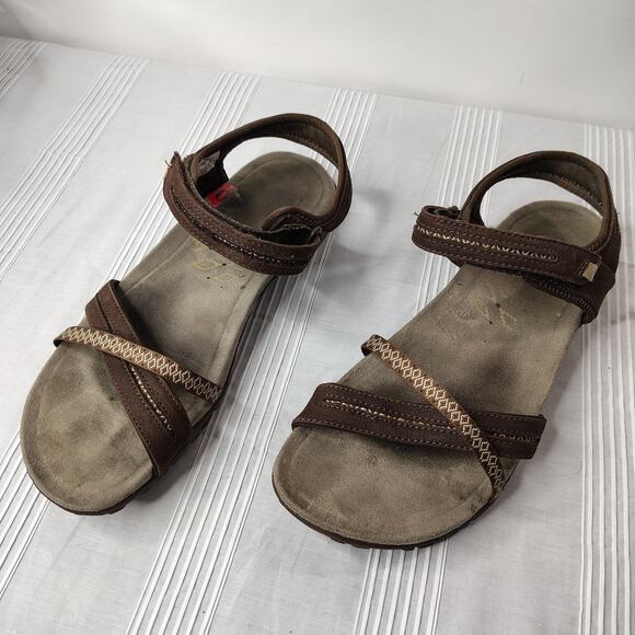 Merrell Dark Earth Sandals Women's Size 10 Dark Brown Casual Beach Summer Fall - Picture 2 of 12